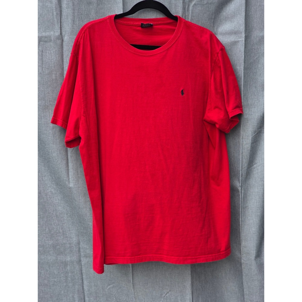 Polo Ralph Lauren Mens XL Red Short Sleeve Crew Neck Cotton Pony Logo T-Shirt
